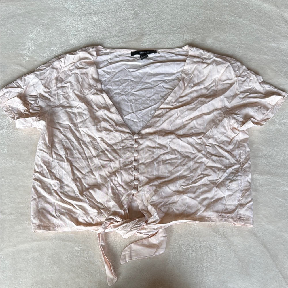 Women's Pink Button-Down Top - Picture 2 of 5